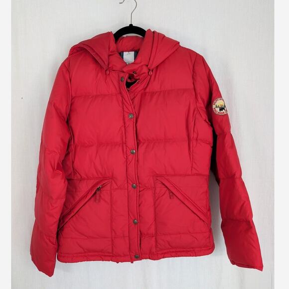 Polo Ralph Lauren Red 90’s Vintage 1967 Bear Patch Goose Down Puffer - Picture 1 of 11